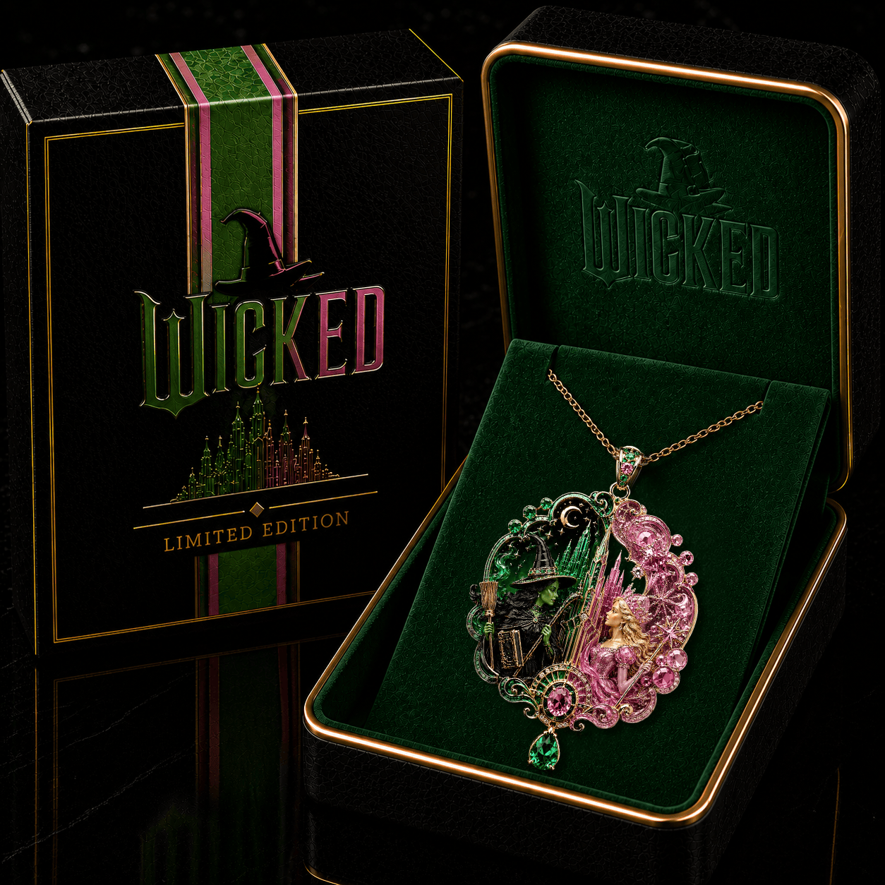 WCKD Solid Gold Chain with Diamond Pendant PDL