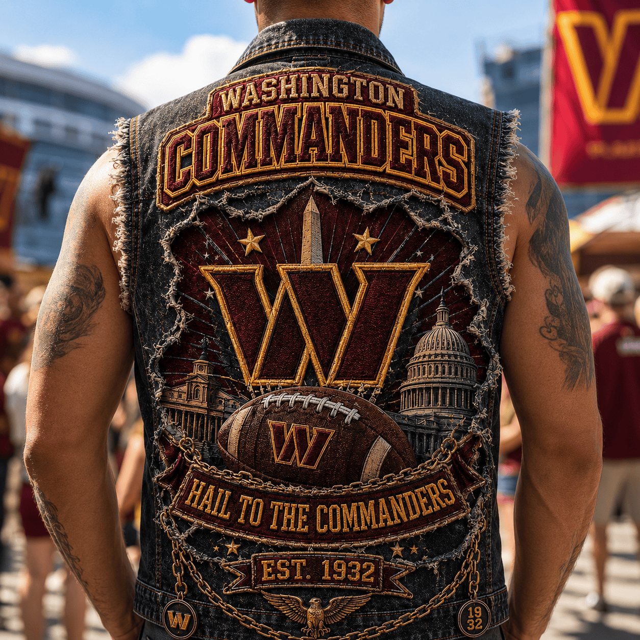 WCD PREMIUM DENIM VEST LNTH
