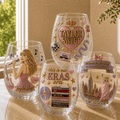 Premium TLSW Stemless Wine Glass Set TMH
