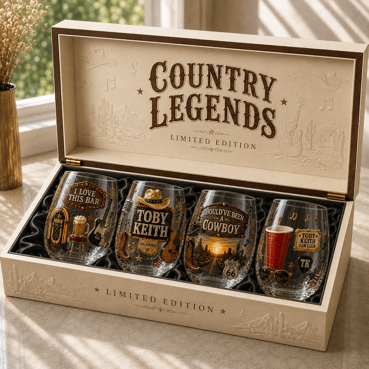 Premium TBKH Stemless Wine Glass Set TTTT